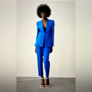 Zara blue pant suit.  Both pieces and belt